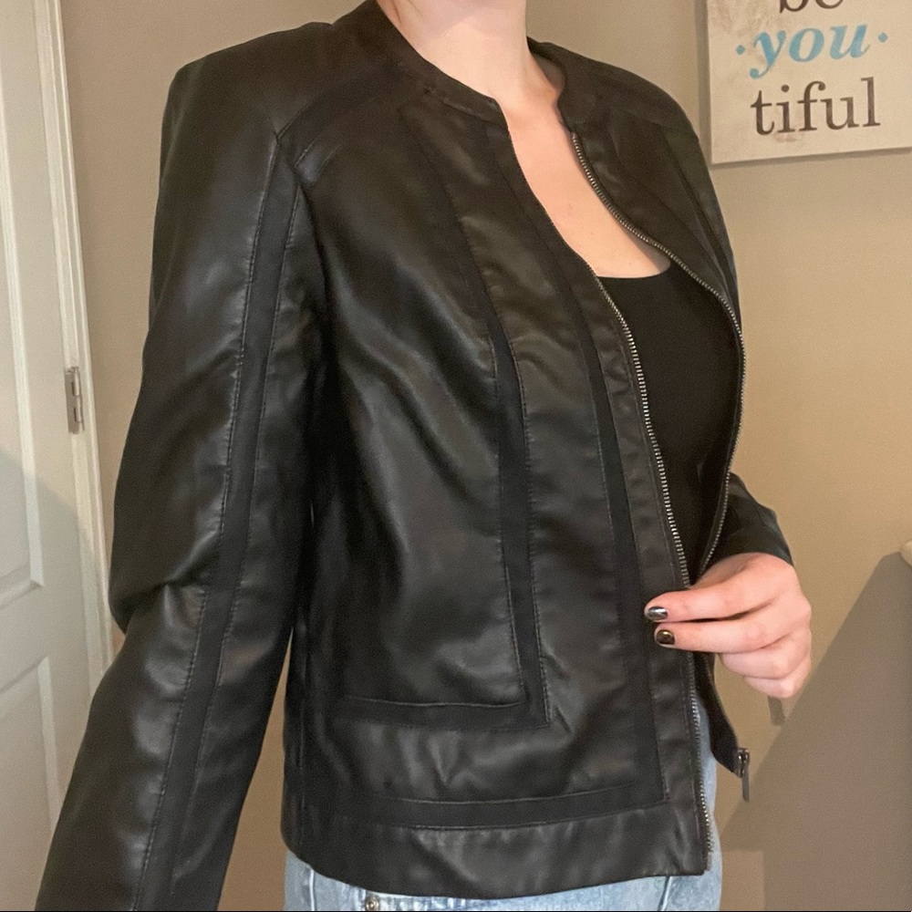 NWT Vegan Leather Fitted Jacket
